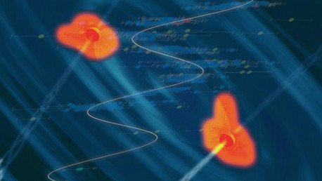 Hallan dos agujeros negros a punto de colisionar