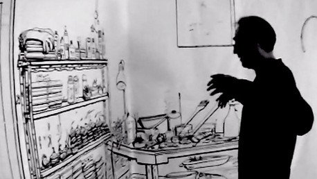 Videos: Un argentino convierte su casa en un enorme dibujo