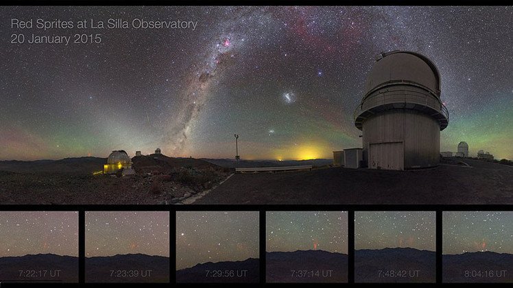 Fotos: Extraños 'duendes' iluminaron los cielos de Chile