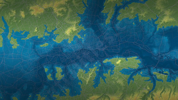 Fotos: ¿Qué aspecto tendría Norteamérica y Reino Unido a 80 metros bajo el agua?