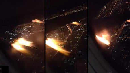Colombia: Pasajero graba cómo se prende fuego una turbina del avión en el que viajaba