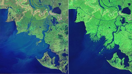 EE.UU.: Registran extraño crecimiento de tierras en el estado de Luisiana 