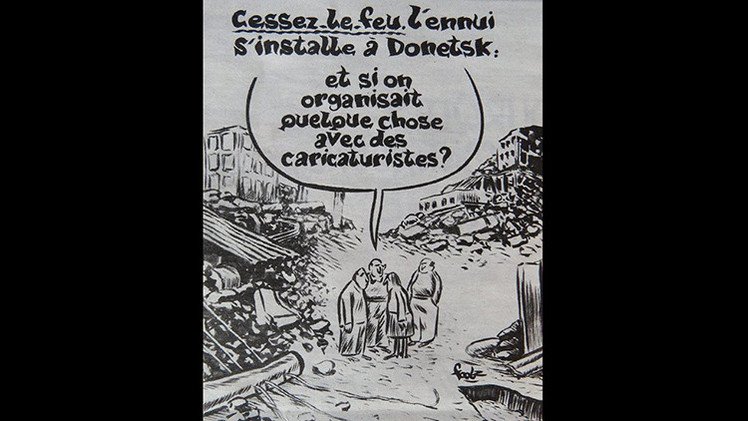Una caricatura de 'Charlie Hebdo' sobre la tregua en Donetsk causa polémica en la Red