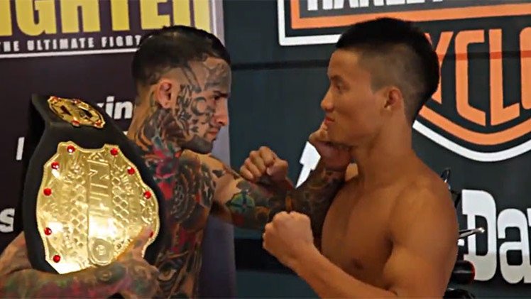 Quiso intimidar a su rival antes de entrar al ring y fue noqueado en 20 segundos 