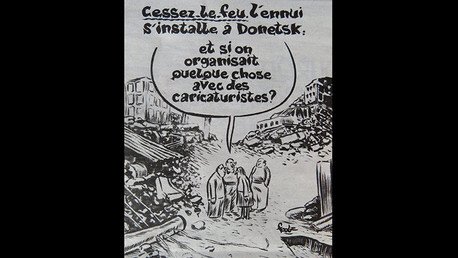 Una caricatura de 'Charlie Hebdo' sobre la tregua en Donetsk causa polémica en la Red