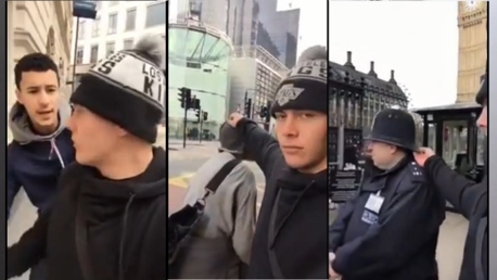 Robando sombreros y gorros a los viandantes