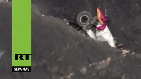 Nuevas imágenes aéreas del lugar donde se estrelló el avión de Germanwings