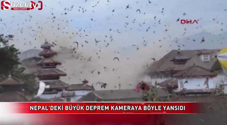 Un turista graba el momento exacto en que comienza el terremoto en Nepal