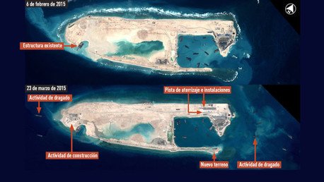 China gana terreno a EE.UU. en aguas en disputa levantando gran pista de aterrizaje