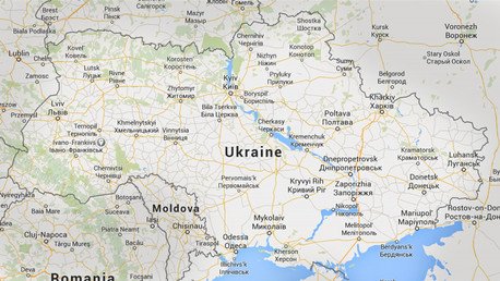 Un folleto del Gobierno polaco contiene un mapa de Ucrania 'partido' en dos