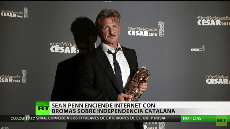 Sean Penn enciende la Red con bromas sobre la independencia de Cataluña