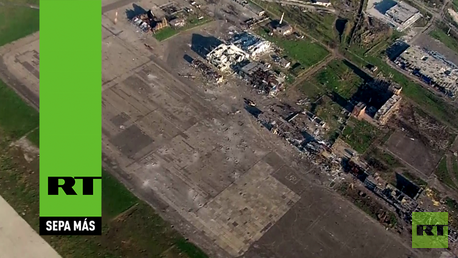 Video impactante: El aeropuerto de Donetsk, foco de la guerra en Ucrania, a vista de dron