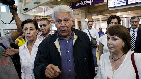 El expresidente español Felipe González abandona Venezuela
