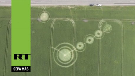 Aparecen misteriosos círculos perfectos en un trigal de Rusia 