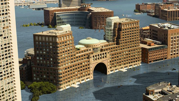 Insólita animación de los efectos del cambio climático: ¿EE.UU. con el agua al cuello?