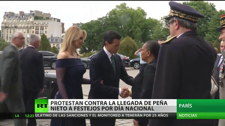 Francia: Protestas contra Enrique Peña Nieto a su llegada a París