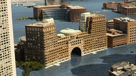 Insólita animación de los efectos del cambio climático: ¿EE.UU. con el agua al cuello?