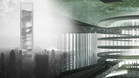 El rascacielos del futuro: Un 'jardín secreto' con montañas, desiertos y cascadas dentro