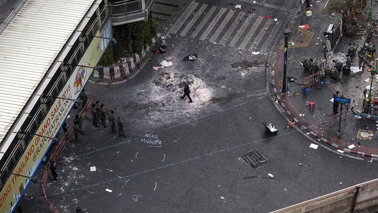 FUERTES IMÁGENES: Sale a la luz nueva grabación de la primera explosión en Bangkok