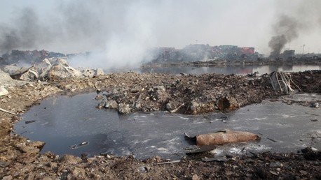 Una rara lluvia con espuma cae en Tianjin tras el desastre en el almacén químico (fotos)