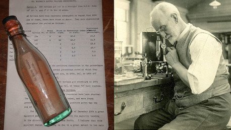 ¿Qué dice el mensaje más antiguo de una botella recuperada del mar?