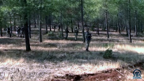 Difunden un video del lugar donde cayó el dron derribado por cazas turcos