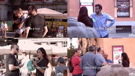 Experimento social: Vea la reacción de los hombres ante una mujer ebria en pleno día en Madrid