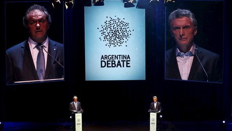 Video: Daniel Scioli y Mauricio Macri debaten cara a cara
