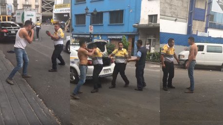 México: Camionero le da una paliza a un policía que le puso una injusta multa