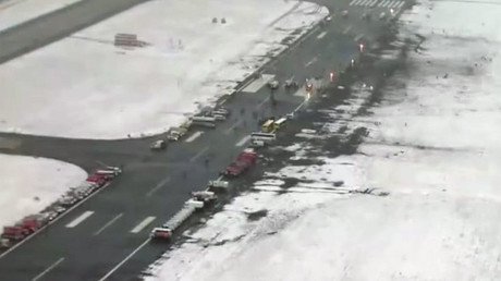 Filman desde aire el lugar donde se estrelló el Boeing de Flydubai