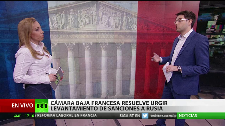 Cámara baja francesa resuelve urgir levantamiento de sanciones a Rusia