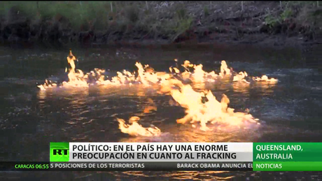 Efecto del 'fracking': prenden fuego a un río de Australia y arde durante horas