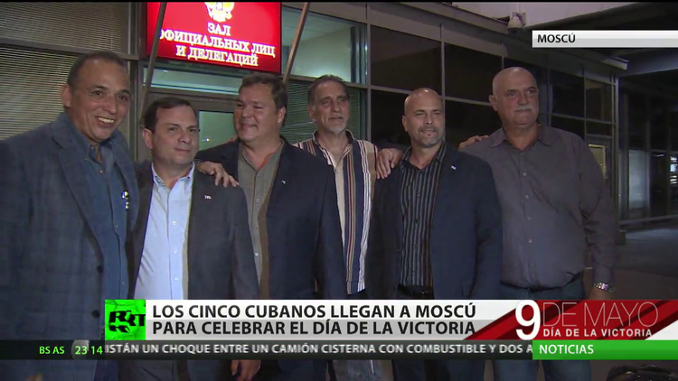'Los Cinco' cubanos llegan a Moscú para celebrar el Día de la Victoria