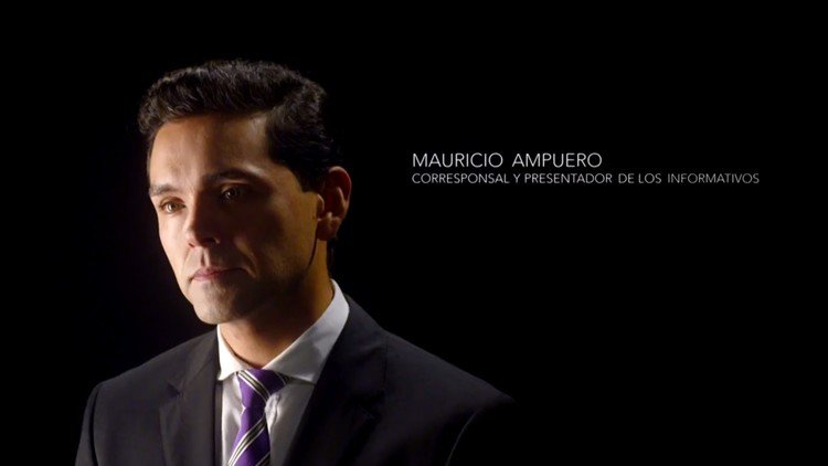 Mauricio Ampuero, corresponsal y presentador de los informativos