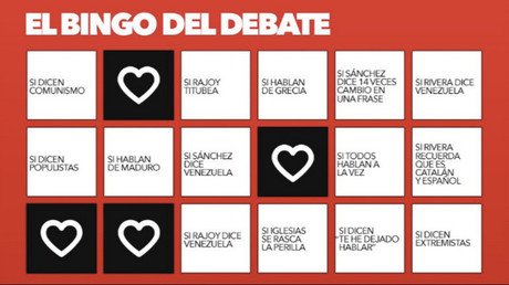 ¡Bingo y chupitos! La mejor propuesta para un debate electoral