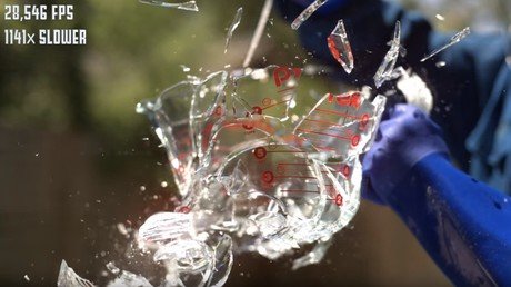 28.000 imágenes por segundo: impresionante explosión de un vaso en cámara lenta 