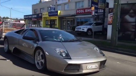 Ellas también aman el glamur: Un Lamborghini pasea a unas cabras por la ciudad