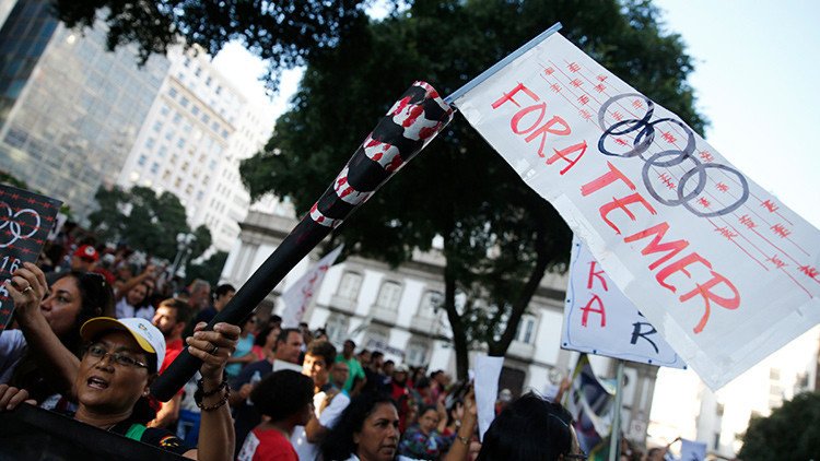 "Fora Temer" se escuchará durante la inauguración de los Juegos Olímpicos Río 2016