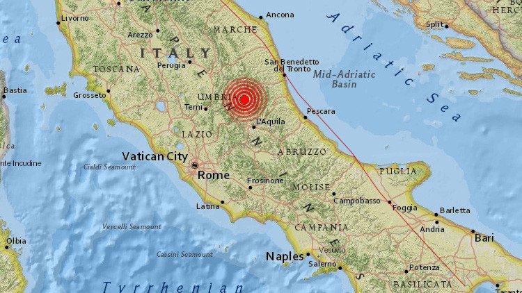 Un sismo de magnitud 4,6 sacude el centro de Italia 