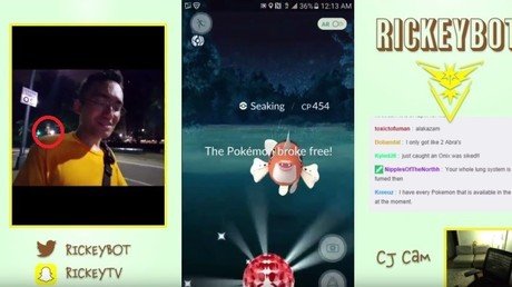 Le roban con violencia mientras caza Pokémones y lo emite en directo