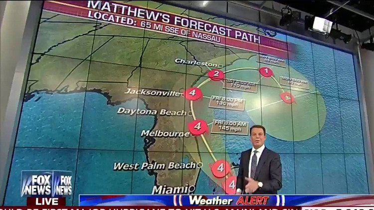 Un presentador de Fox, sobre el huracán Matthew: "Ustedes y todos sus conocidos están muertos"