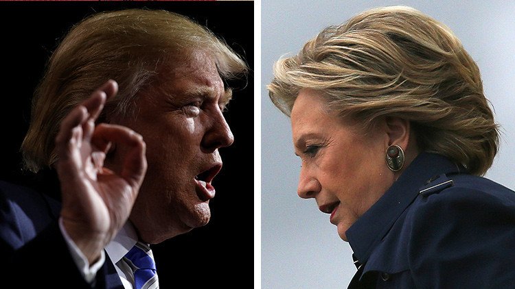 Clinton y Trump frente a frente en una infografía