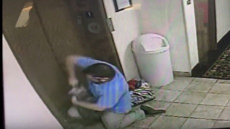 Pasó en el momento oportuno: Salva a un perro de morir ahogado en un ascensor