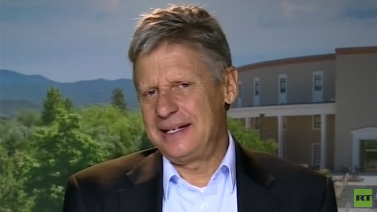 Gary Johnson a RT: "50 % de los estadounidenses son independientes. ¿Dónde está su representación?"