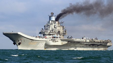 El portaaviones Admiral Kuznetsov asusta a los terroristas de Siria