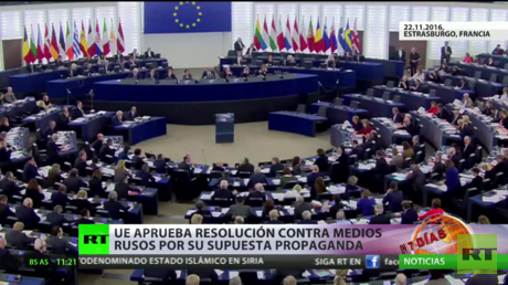 Rusia califica de "hipocresía" la resolución del Parlamento Europeo contra medios rusos