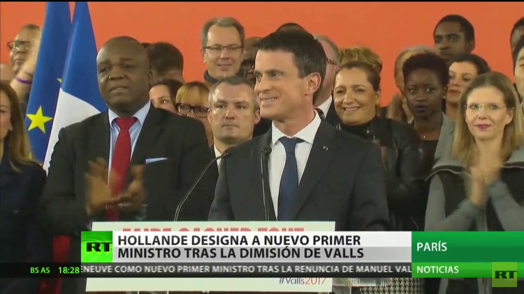 Francia: Hollande designa a nuevo primer ministro tras la dimisión de Valls
