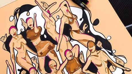 Una ingeniosa estudiante trolea a su profesor de arte con un mensaje oculto en su pintura