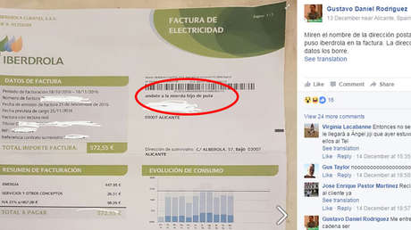 Recibe una factura a nombre de: "Ándate a la mierda, hijo de puta"