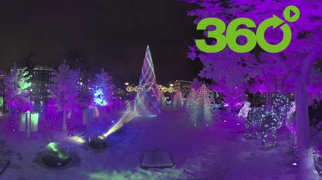 La magia de la noche en 360º: Moscú se prepara para las fiestas